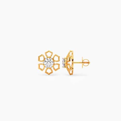 Bloom Solstice Solitaire Stud Earrings
