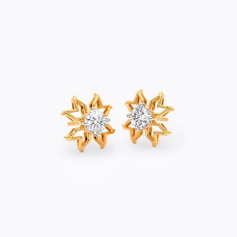 Ever Blossom Solitaire Stud Earrings