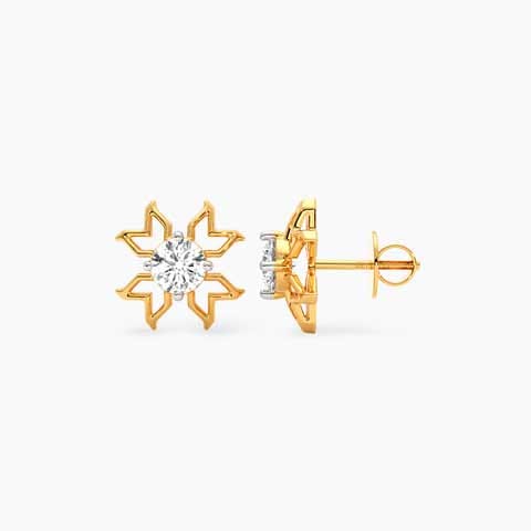Ever Blossom Solitaire Stud Earrings
