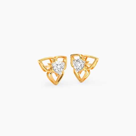 Iris Illume Solitaire Stud Earrings