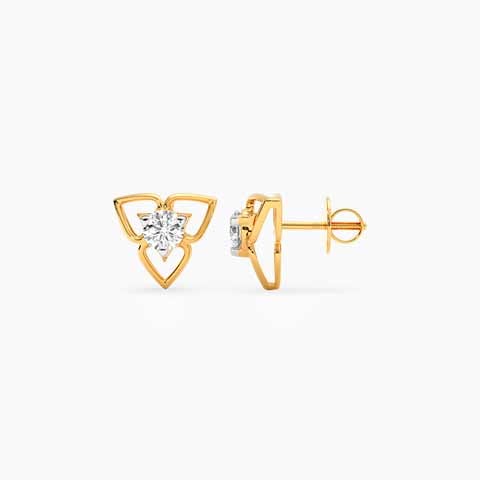 Iris Illume Solitaire Stud Earrings