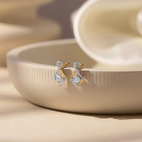 Rhomb Solitaire Stud Earrings Rhomb Solitaire Stud Earrings