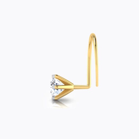 Petunia Solitaire Nose Pin Petunia Solitaire Nose Pin