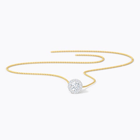 Halo Disc Solitaire Pendant Halo Disc Solitaire Pendant