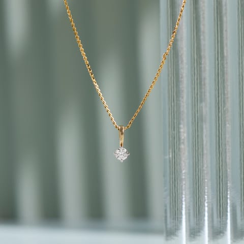 Gleaming Round Solitaire Pendant Gleaming Round Solitaire Pendant