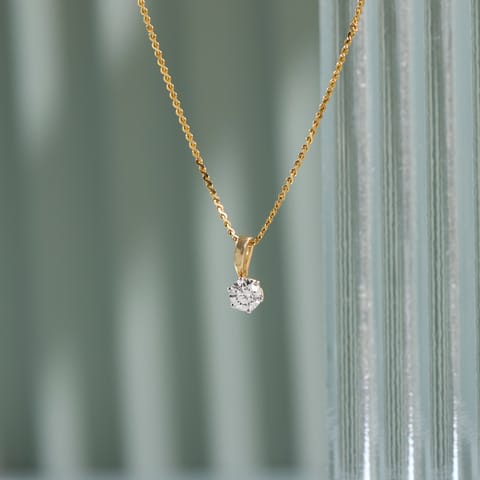 Elegant Round Solitaire Pendant Elegant Round Solitaire Pendant