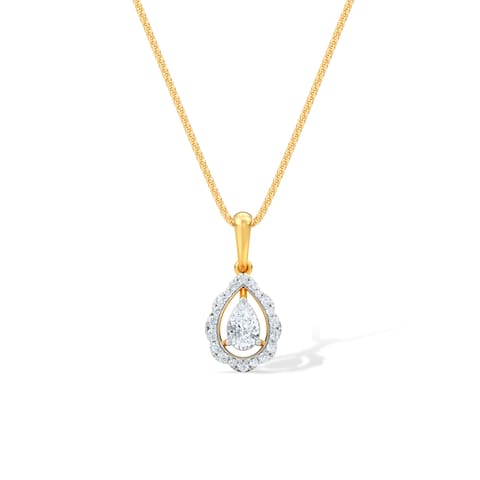 Scalloped Halo Solitaire Pendant Scalloped Halo Solitaire Pendant