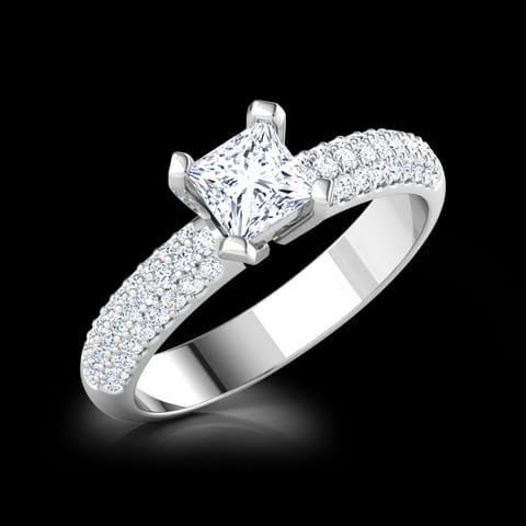 Charm Princess Solitaire Ring Charm Princess Solitaire Ring