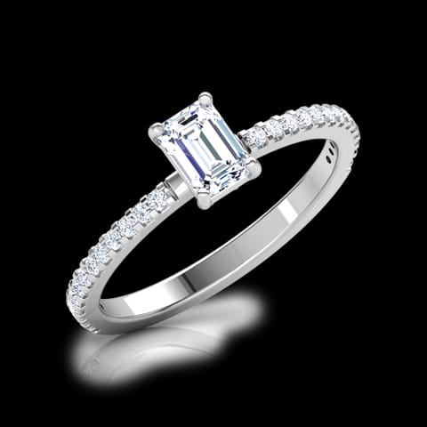 Classic Emerald Solitaire Ring Classic Emerald Solitaire Ring