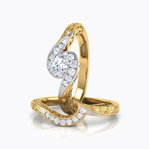 Spiral Glim Solitaire Bridal Ring Set