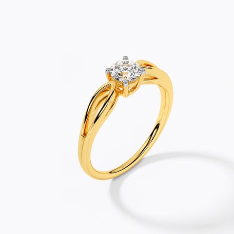 Yue Gold Pear Solitaire Ring Yue Gold Pear Solitaire Ring