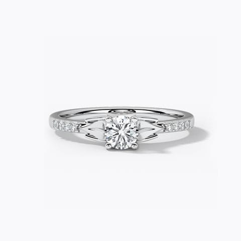 Skye Leaf Solitaire Ring Skye Leaf Solitaire Ring