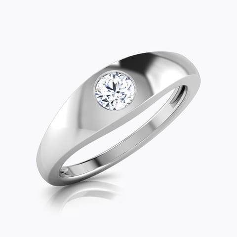 Matt Solitaire Ring for Men