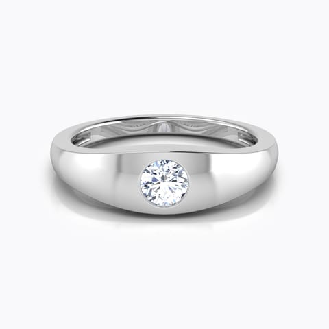 Matt Solitaire Ring for Men