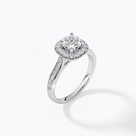 Iona Halo Solitaire Ring