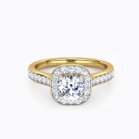 Iona Halo Solitaire Ring
