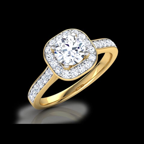 Iona Halo Solitaire Ring
