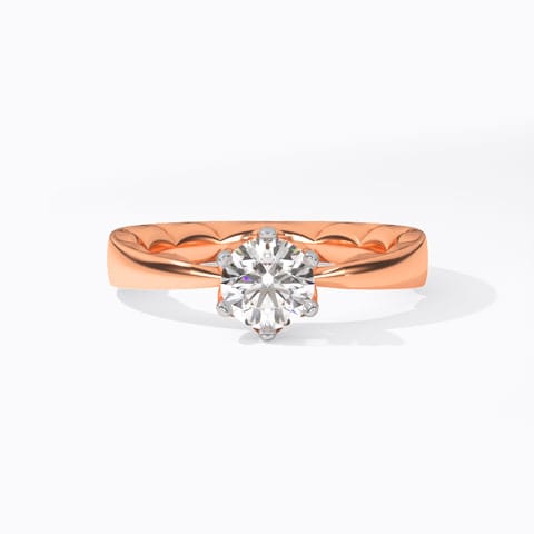 Flower Held Solitaire Ring Flower Held Solitaire Ring