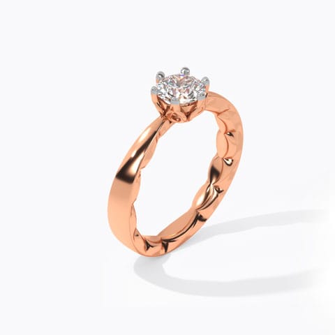 Flower Held Solitaire Ring Flower Held Solitaire Ring