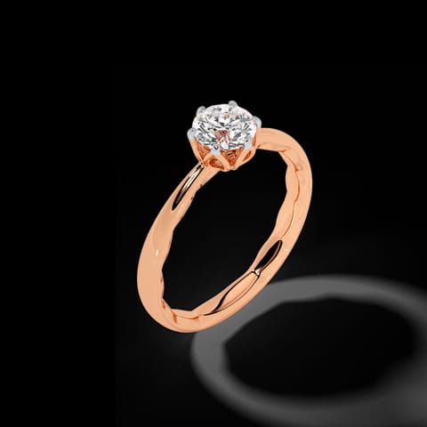 Flower Held Solitaire Ring Flower Held Solitaire Ring