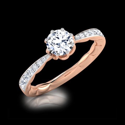 Swirl Solitaire Ring