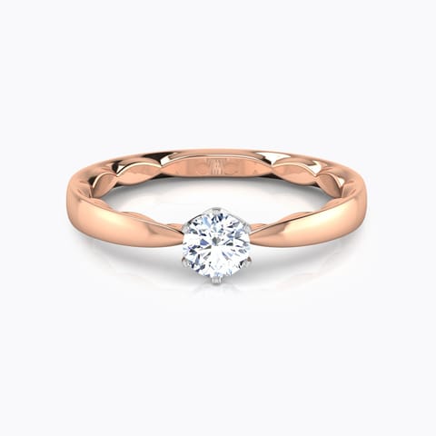 Faceted Solitaire Ring