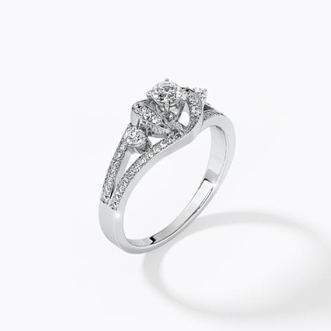 Glitter Twirl Solitaire Ring Glitter Twirl Solitaire Ring