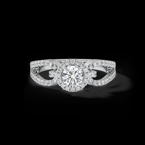 Eleanor Hoop Solitaire Ring Eleanor Hoop Solitaire Ring