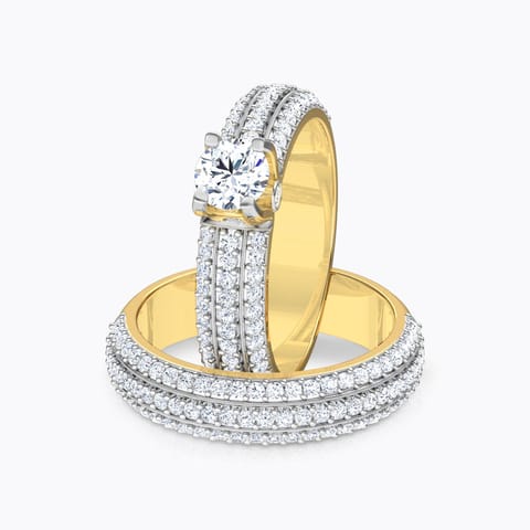 Lustre Solitaire Bridal Ring Set Lustre Solitaire Bridal Ring Set