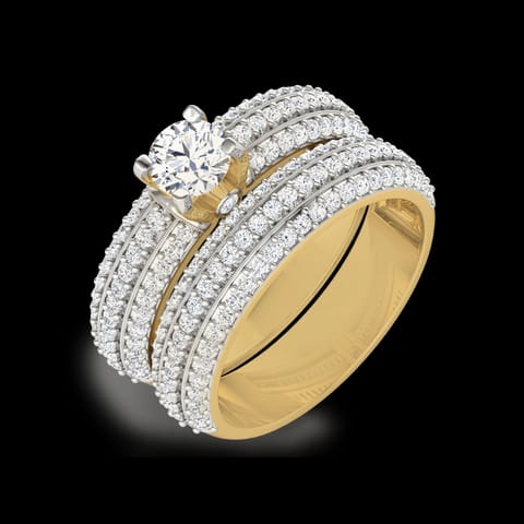 Lustre Solitaire Bridal Ring Set Lustre Solitaire Bridal Ring Set