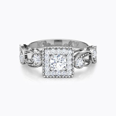 Daisy Filigree Solitaire Ring