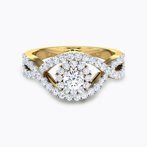 Aura Weave Solitaire Ring