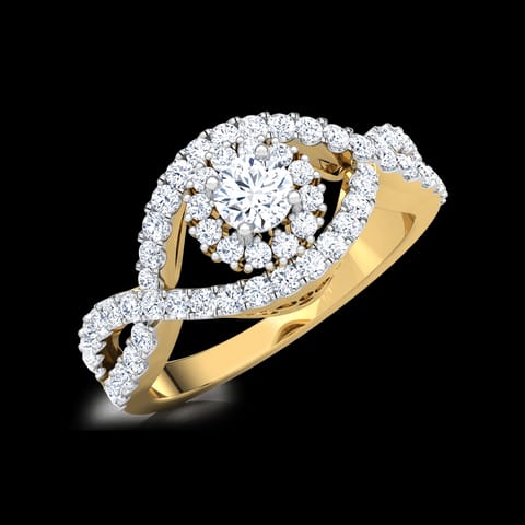 Aura Weave Solitaire Ring