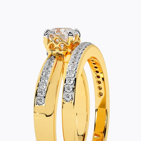 Glitter Solitaire Bridal Ring Set Glitter Solitaire Bridal Ring Set