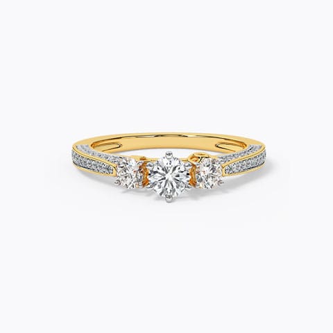 Julia Three Stone Solitaire Ring Julia Three Stone Solitaire Ring