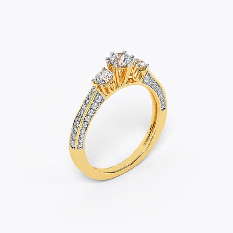 Julia Three Stone Solitaire Ring Julia Three Stone Solitaire Ring