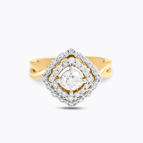 Opulent Wave Solitaire Ring