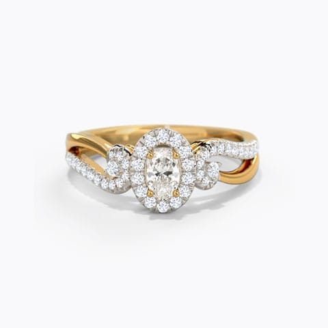 Indea Solitaire Ring Solitaire Rings 18 Karat Yellow Gold Indea Solitaire Ring