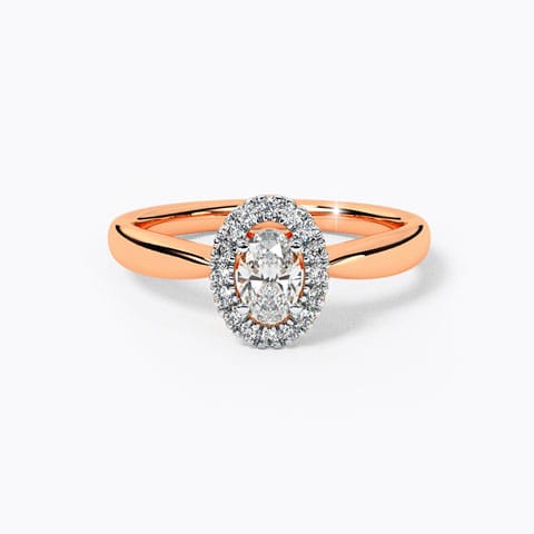 Ovo Diamond Solitaire Ring