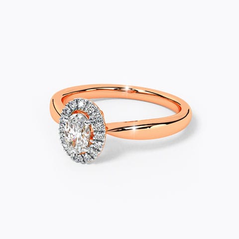 Ovo Diamond Solitaire Ring