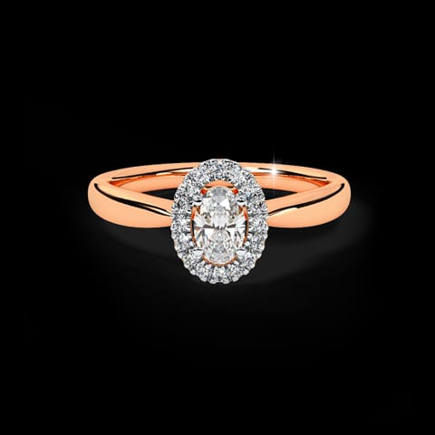 Ovo Diamond Solitaire Ring