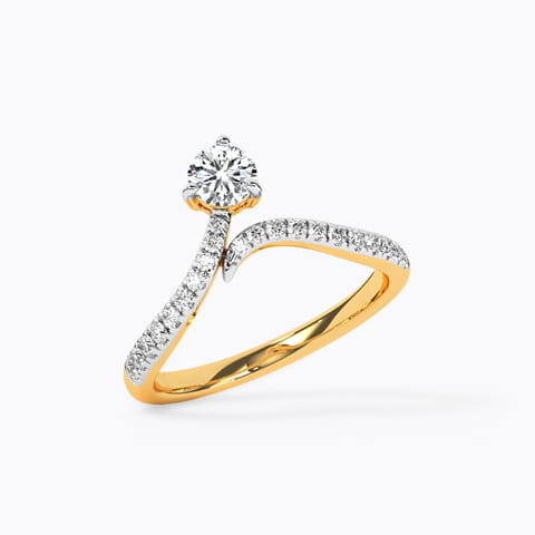Dreamlight Beam Solitaire Ring