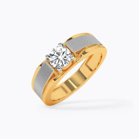 Axis Solitaire Ring for Men