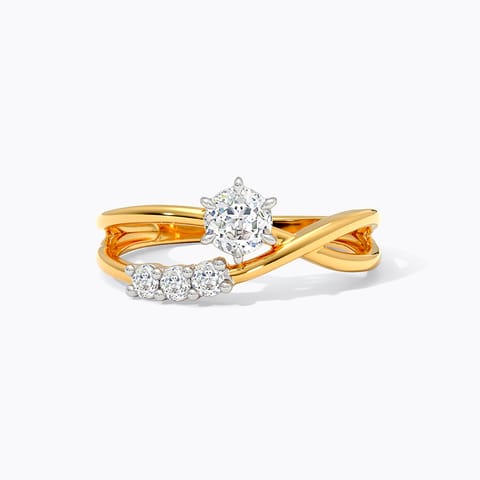 Swirling 73 Cuts Solitaire Ring Swirling 73 Cuts Solitaire Ring