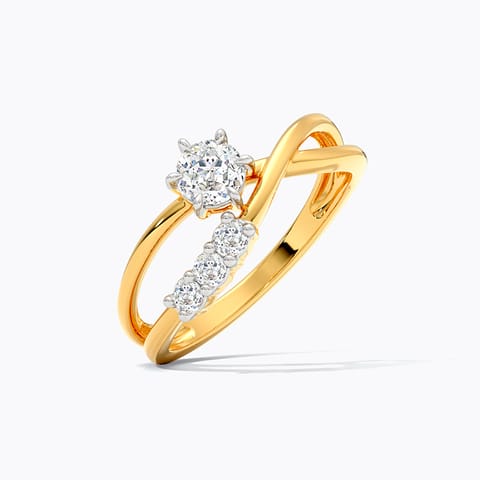Swirling 73 Cuts Solitaire Ring Swirling 73 Cuts Solitaire Ring