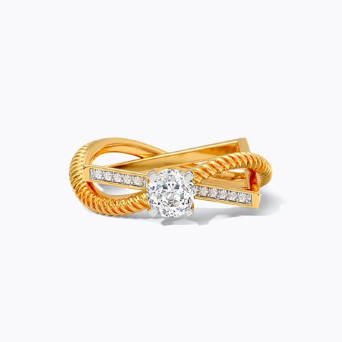 Infinity Weave 73 Cuts Solitaire Ring Infinity Weave 73 Cuts Solitaire Ring
