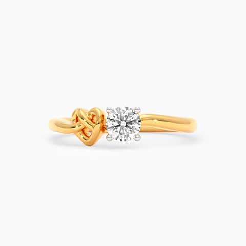 Interwined Heart Solitaire Ring Interwined Heart Solitaire Ring
