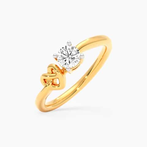 Interwined Heart Solitaire Ring Interwined Heart Solitaire Ring