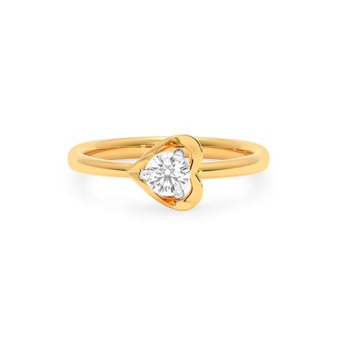 Alluring Heart Solitaire Ring