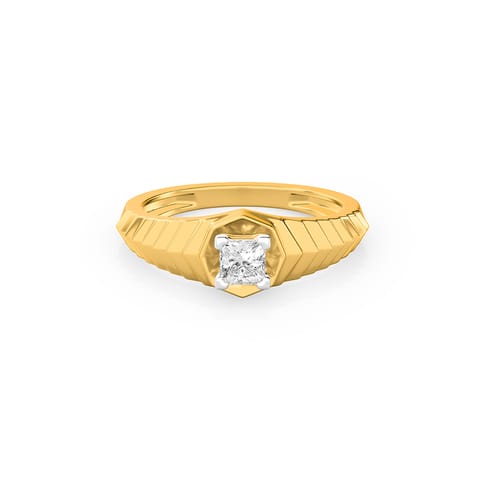 Geometric Signet Solitaire Ring for Men Geometric Signet Solitaire Ring for Men
